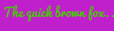 Image with Font Color 49C908 and Background Color C020CC